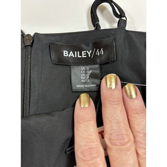 NWT Bailey / 44 Fringe Top Black Small Adjustable Straps - Picture 3 of 9